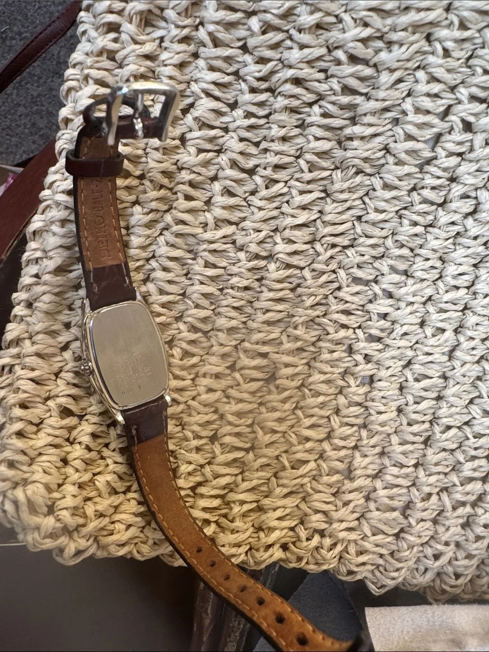 Seiko vintage Silver and Brown Watch